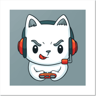 Gamer Cat | Gaming Kitten Posters and Art